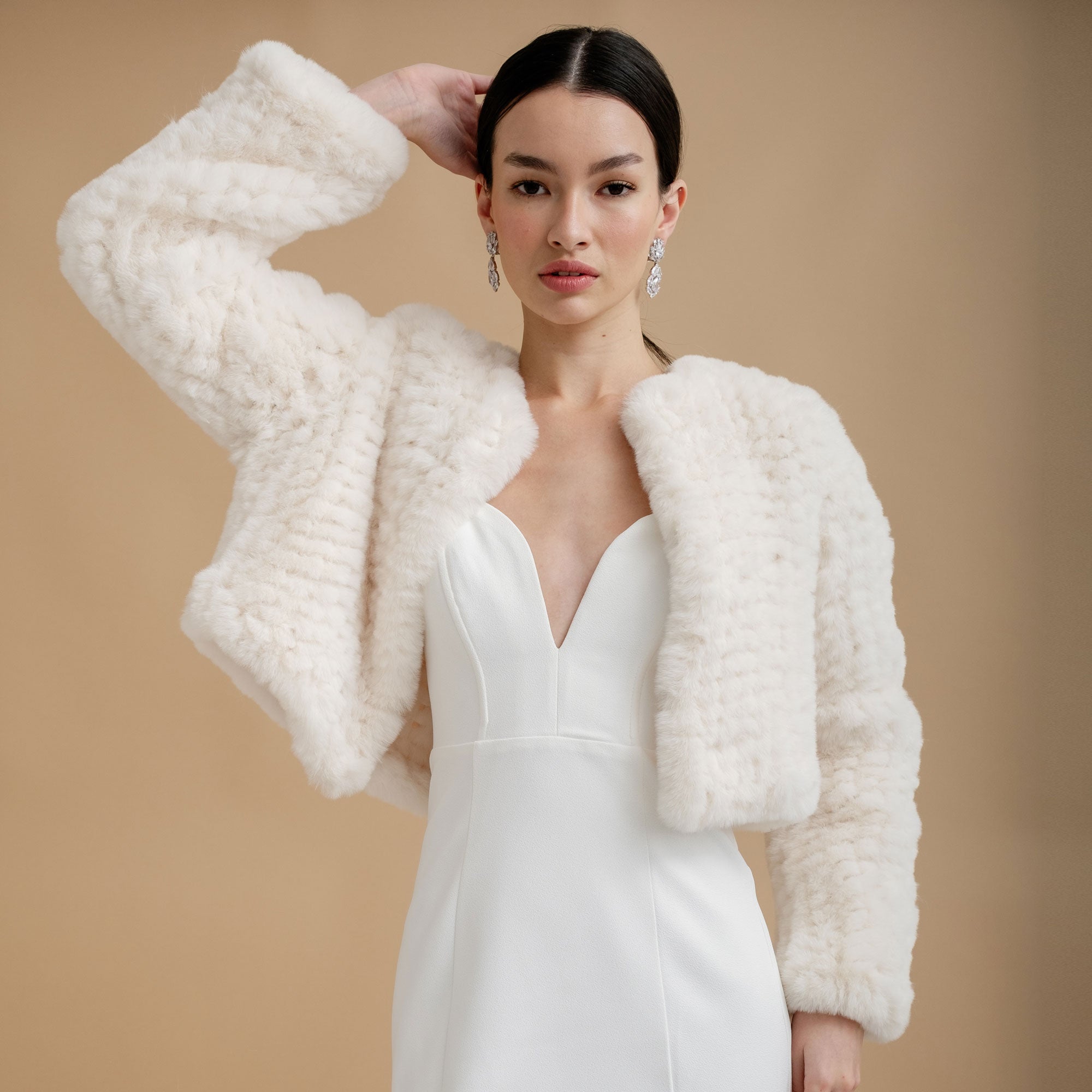 Winter Wedding Dress Faux Fur Wedding Jacket Uk Dark Ivory Faux