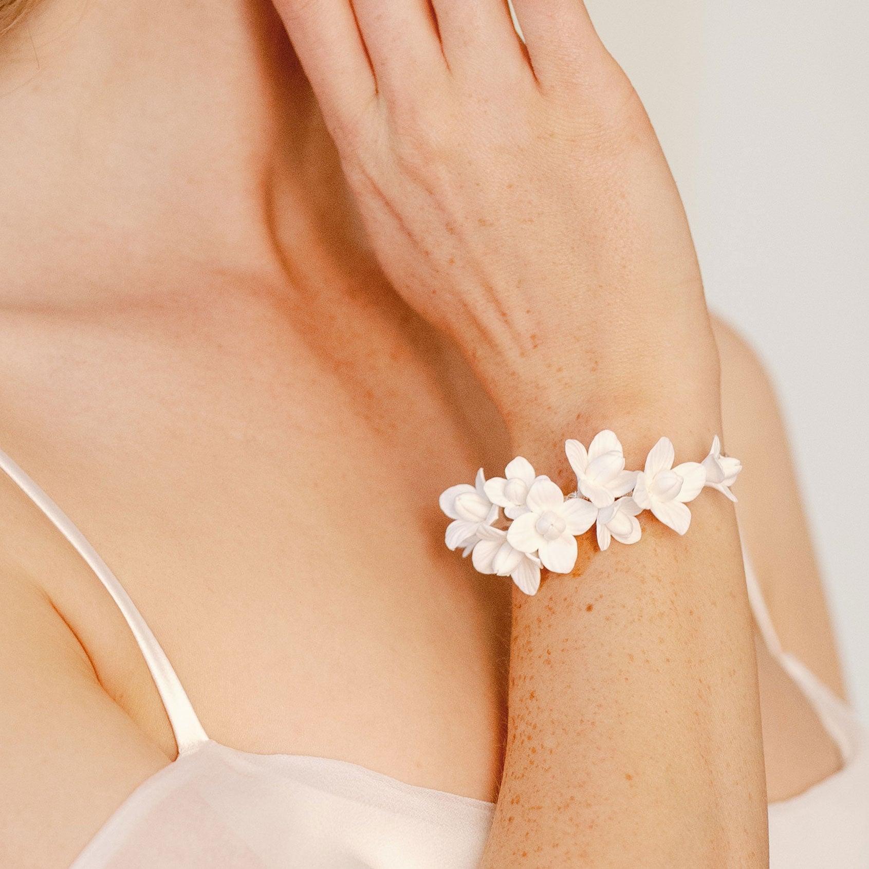 Rosa clay floral bracelet | Aria – Liberty in Love