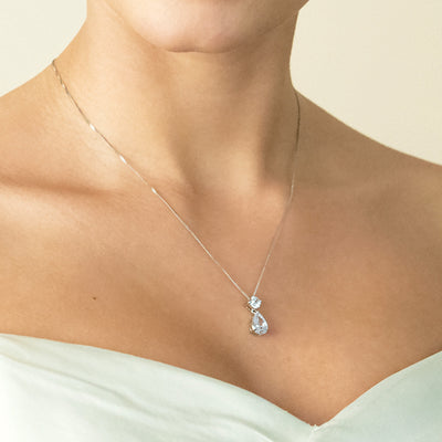 Imperial cubic zirconia pendant necklace - Liberty in Love