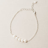 Freshwater pearl chain bracelet (silver) - Liberty in Love