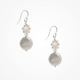 Bliss coin pearl droplet earrings - Liberty in Love
