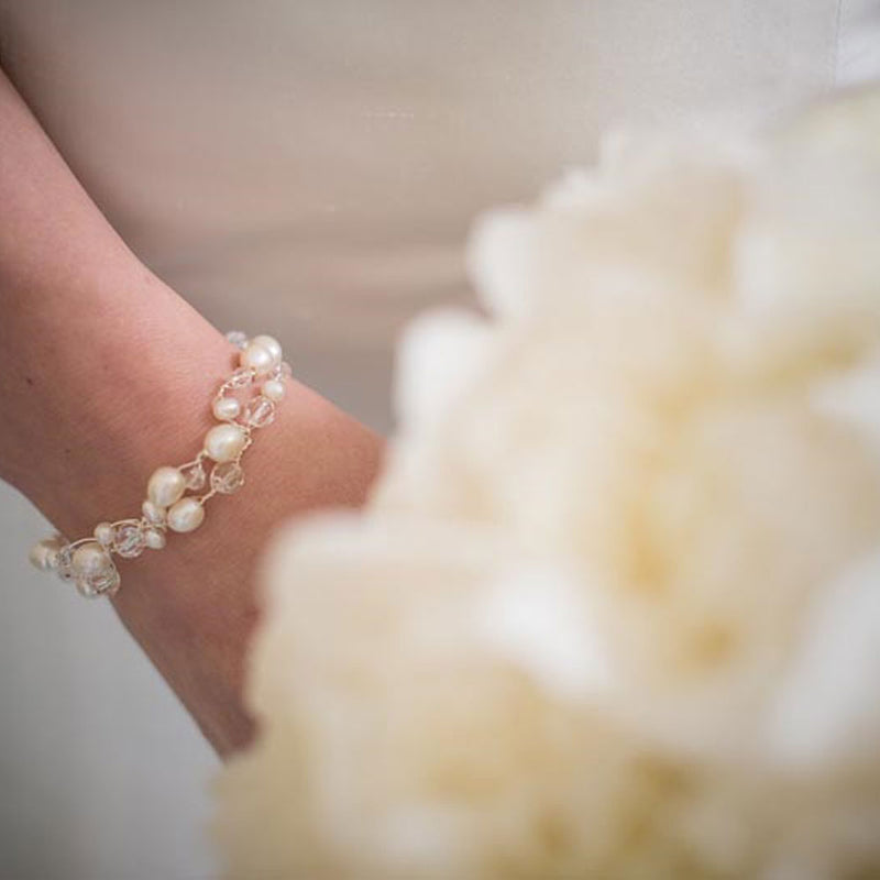 Blossom pearl bracelet (silver) - Liberty in Love