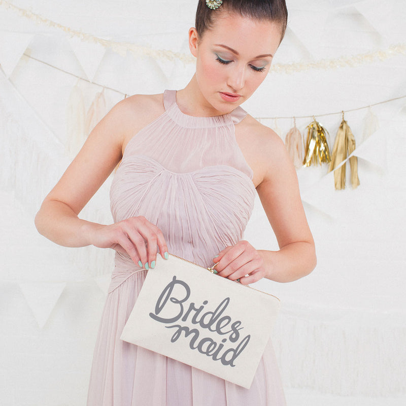Bridesmaid pouch (grey) - Liberty in Love