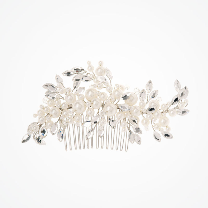 Catalina pearl and crystal bridal comb - Liberty in Love