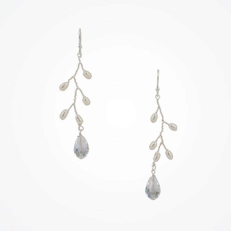 Flora pearl and crystal earrings - Liberty in Love