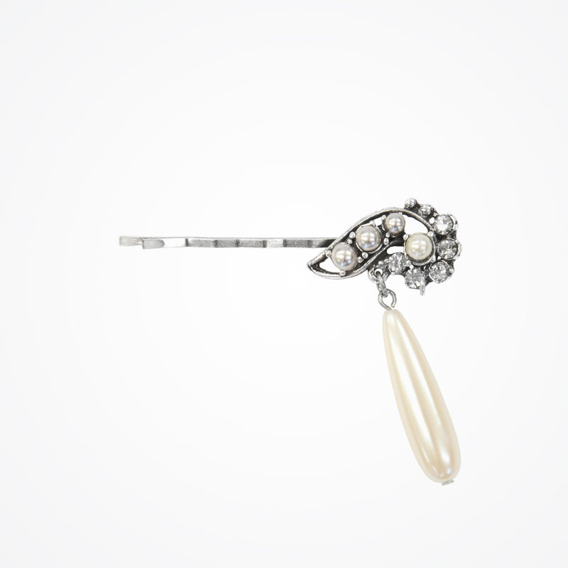 Deco pearl drop hair pin (HA332) - Liberty in Love