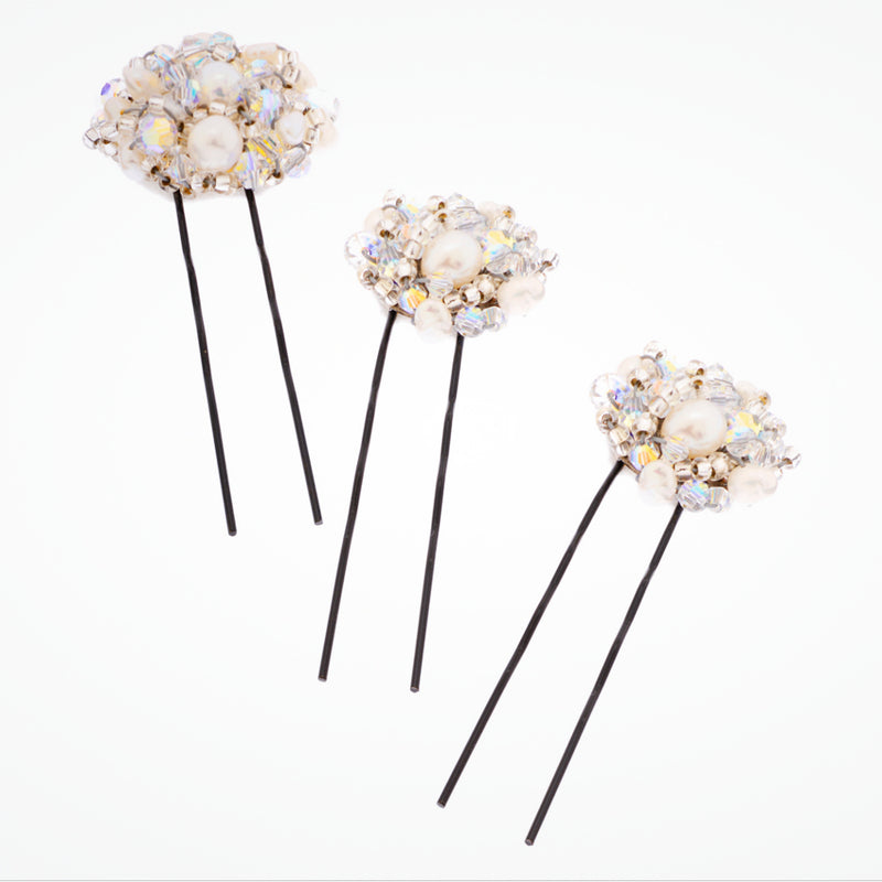 Hollywood pearl cluster bridal hair pins (set of 3) - Liberty in Love
