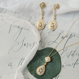 Moonstruck gold pave crystal teardrop earrings - Liberty in Love