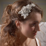 Pearl and crystal vintage rose sweep headdress - Liberty in Love