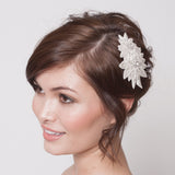 Poppy embroidered flowers bridal hair comb - Liberty in Love