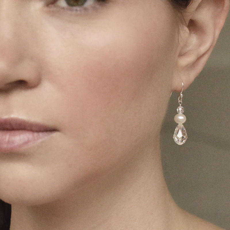Scarlett crystal and pearl earrings - Liberty in Love