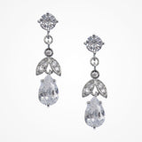 Silk crystal leaf drop earrings - Liberty in Love