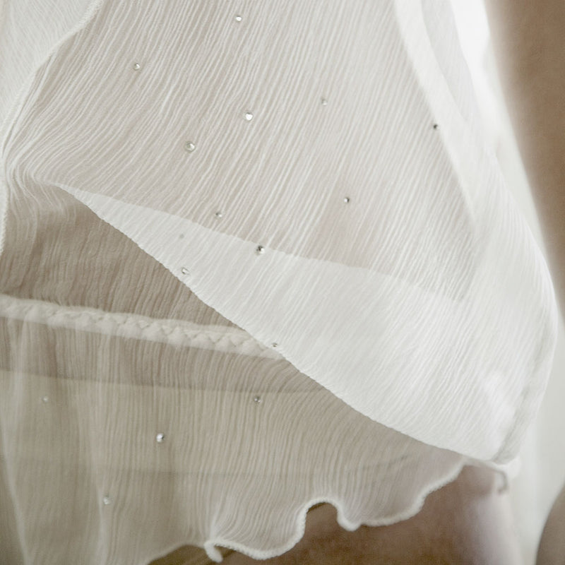 Snowflake bride ivory silk chiffon playsuit - Liberty in Love