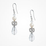 Sylvia pearl and crystal drop earrings - Liberty in Love