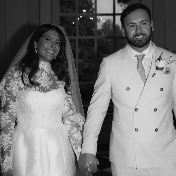 Sally wore the Pasadena gold crystal teardrop earrings by Ivory & Co. Photography by Sophotography.