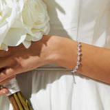 Invitation only large CZ slider bracelet (silver)