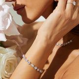 Invitation only large CZ slider bracelet (silver)