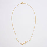 Gold Dipped Bride Script Necklace: Gold - Liberty in Love