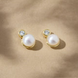 Alessa freshwater pearl earrings (gold)