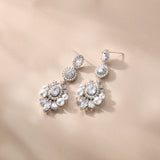 Aliz antique inspired pearl and crystal drop earrings
