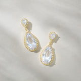 Allegra CZ teardrop earrings (gold) - Liberty in Love
