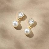Coco pearl drop earrings (gold)
