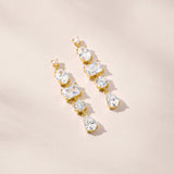 Astoria mixed-cut crystal drop earrings