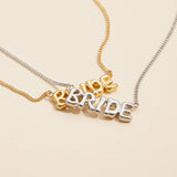 BRIDE 18K Gold Dipped Necklace: White Gold / One / 4DN18090 - Liberty in Love