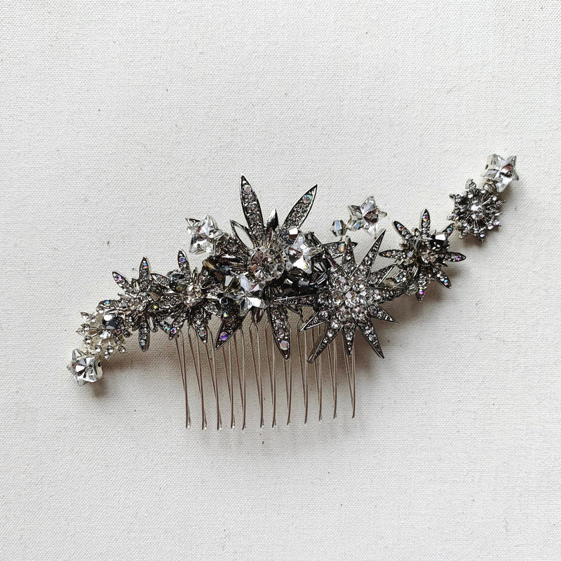 Comet antique crystal stars comb - Liberty in Love