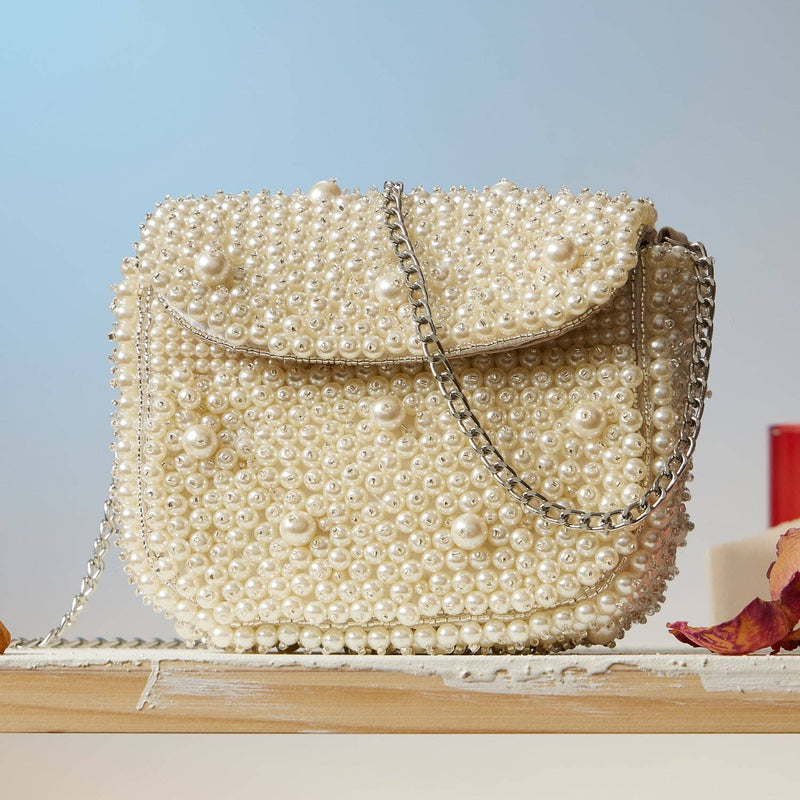 All over pearl beaded mini bag - Liberty in Love