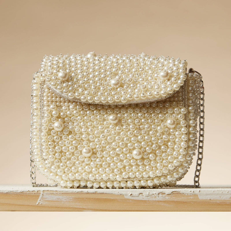 All over pearl beaded mini bag - Liberty in Love