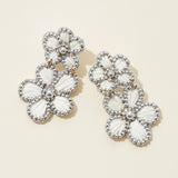 Bridal Flower Seed Bead Drop Earrings: SL - Liberty in Love