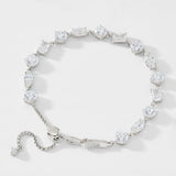Invitation only large CZ slider bracelet (silver)