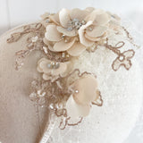 Afonwen blossom embellished birdcage veil - Liberty in Love