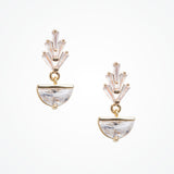 Agatha crystal deco gold earrings - Liberty in Love