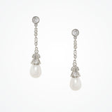 Aline long drop pearl earrings - Liberty in Love