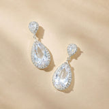 Allegra CZ teardrop earrings (silver) - Liberty in Love
