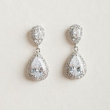 Alma CZ teardrop earrings (silver) - Liberty in Love