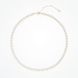 Romy pearl drop earrings and Alta pearl jewellery set (gold)