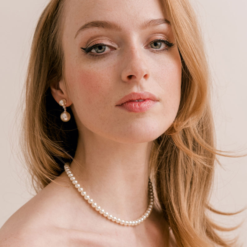Alta pearl necklace and bracelet set (silver) - Liberty in Love