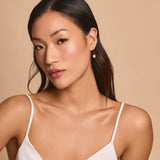 Alta pearl drop hook earrings (gold)