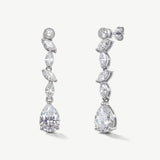 Andorra zirconia drop earrings (silver)