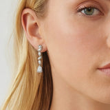 Andorra zirconia drop earrings (silver)