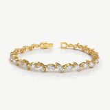 Andorra navette zirconia bracelet (gold) - Liberty in Love