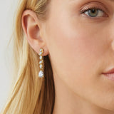Andorra zirconia drop earrings (gold) - Liberty in Love