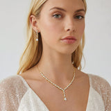 Andorra zirconia drop earrings (gold) - Liberty in Love