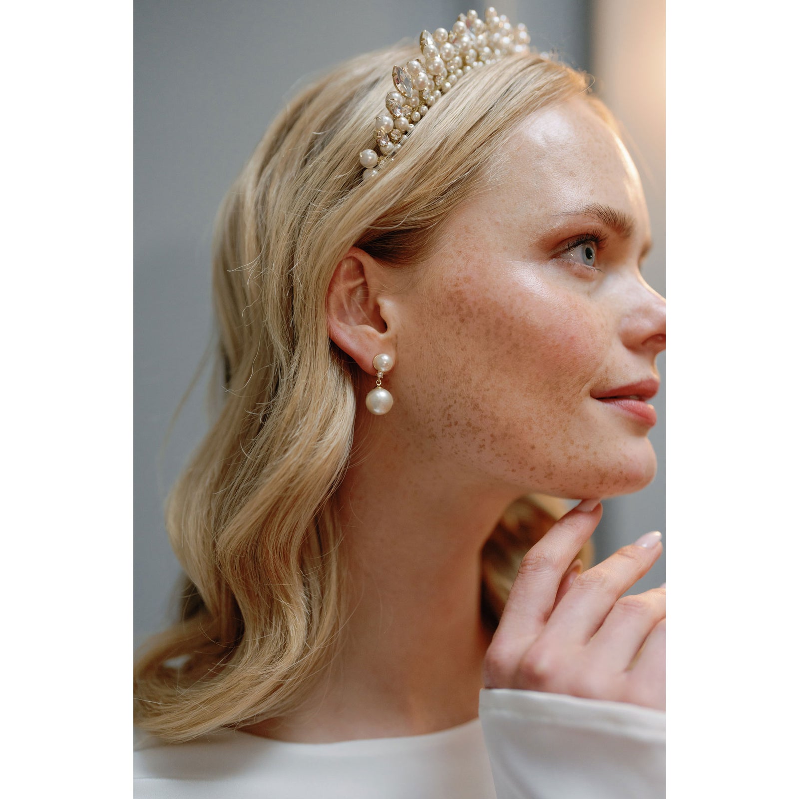 pearl halo headpiece