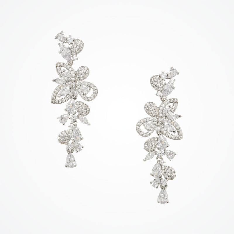 Astraea crystal floral drop earrings - Liberty in Love