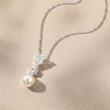 Avery pear crystal pearl pendant necklace - Liberty in Love