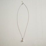 Avery pearl pendant necklace (silver, rhodium-plated)